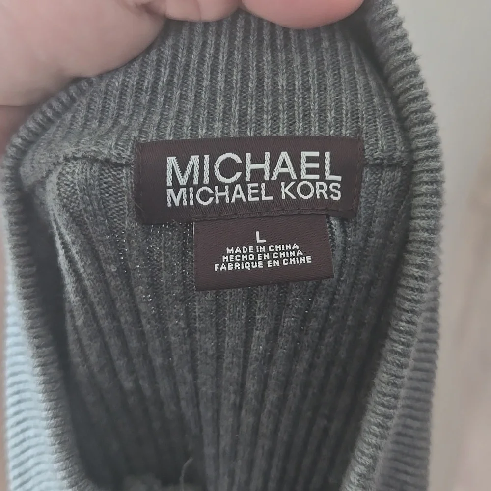 Michael Kors Men's Gray Half-Zip Sweater Pullover